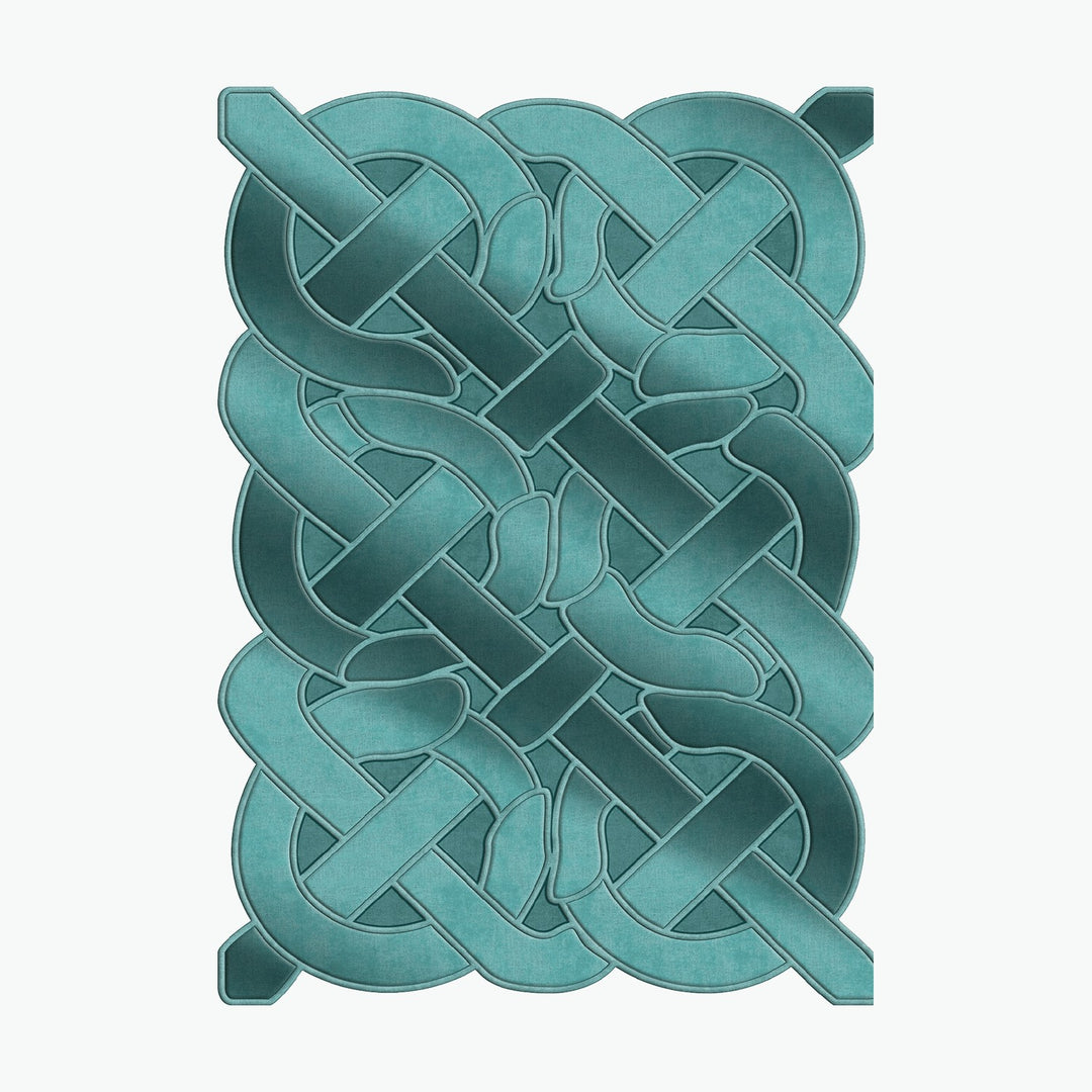 TEPPI ALN600147MV08 gulvtæppe m. mønster rektangulær blå polyester 180x280