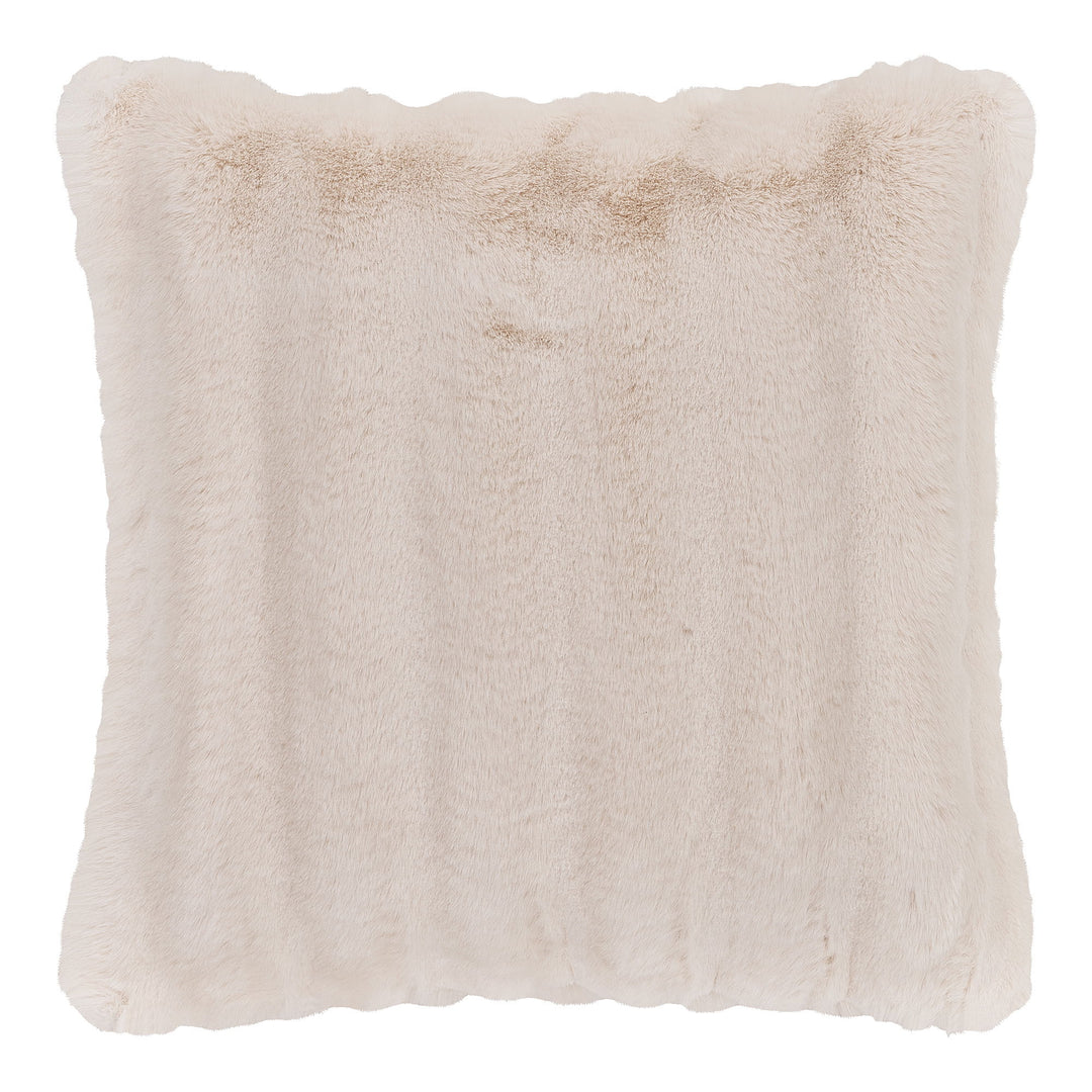 HOUSE NORDIC Galena pyntepude kvadratisk hvid polyester imiteret pels 45x45