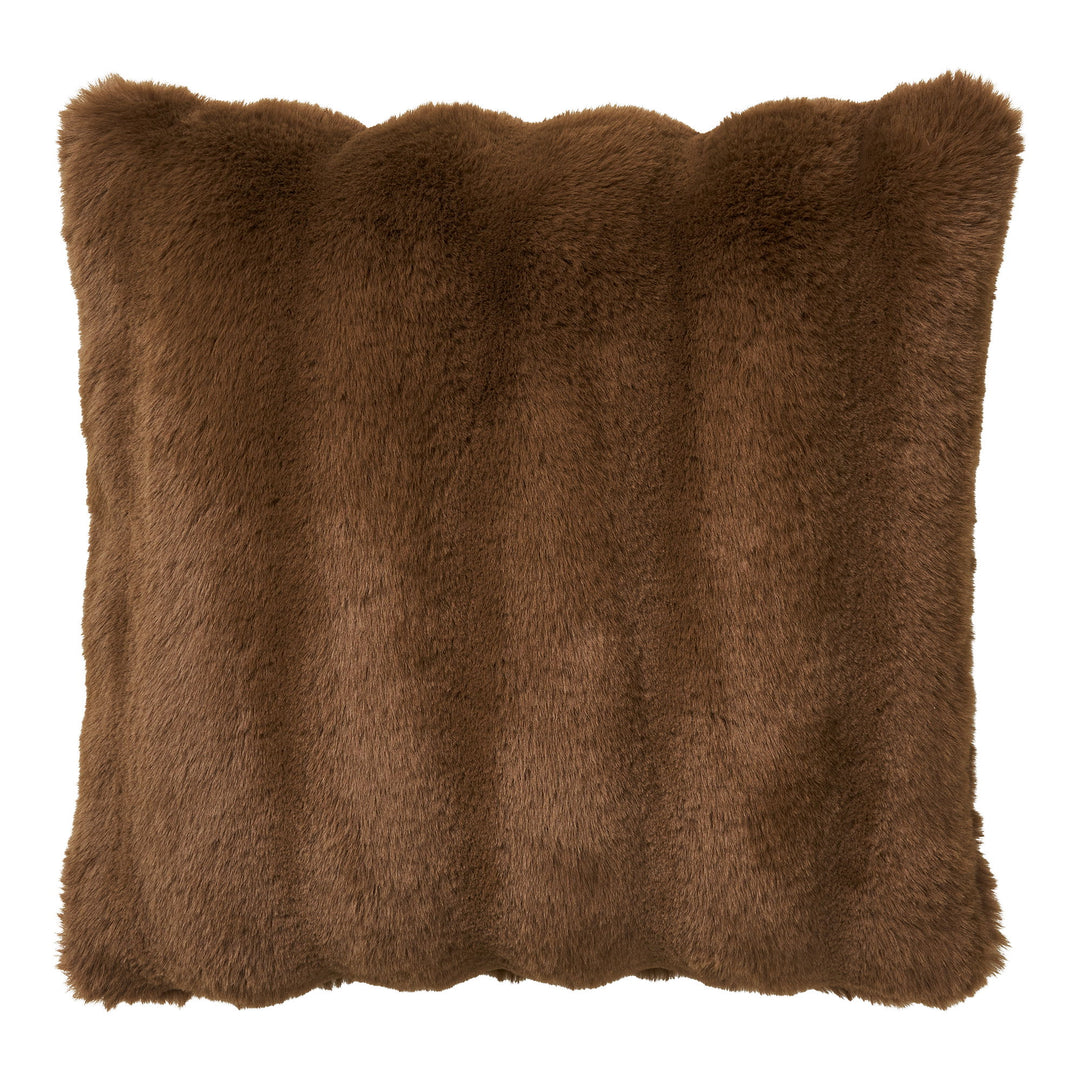 HOUSE NORDIC  Galena pude kvadratisk brun imiteret pels 45x45