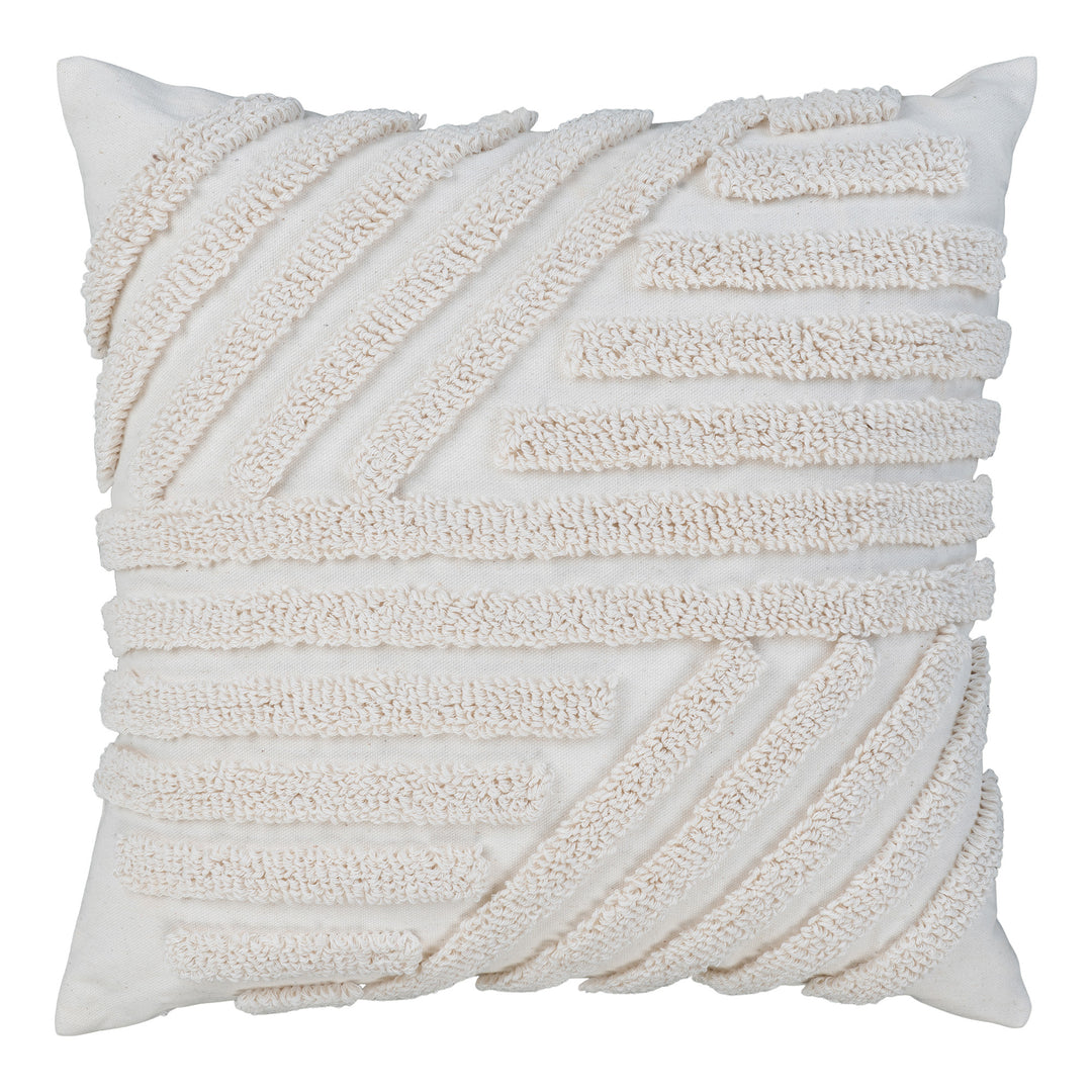 HOUSE NORDIC Albany pude kvadratisk hvid polyester/bomuld 45x45