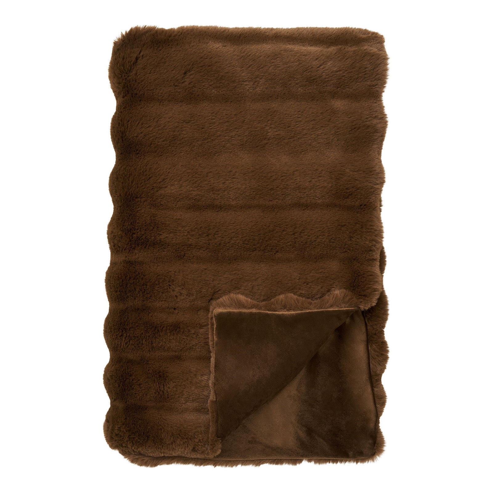 Produktbillede af HOUSE NORDIC  Galena plaid rektangulær brun imiteret pels 180x130 i premium kvalitet