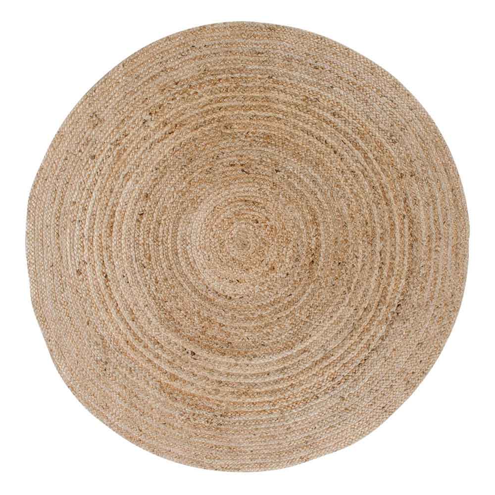 HOUSE NORDIC Bombay gulvtæppe natur jute/bomuld rundt Ø180