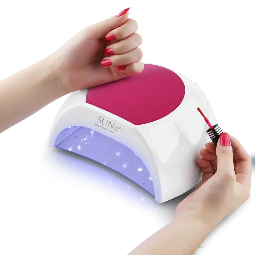 Produktbillede af Negle UV/LED lampe m/timer & støttepude på tilbud