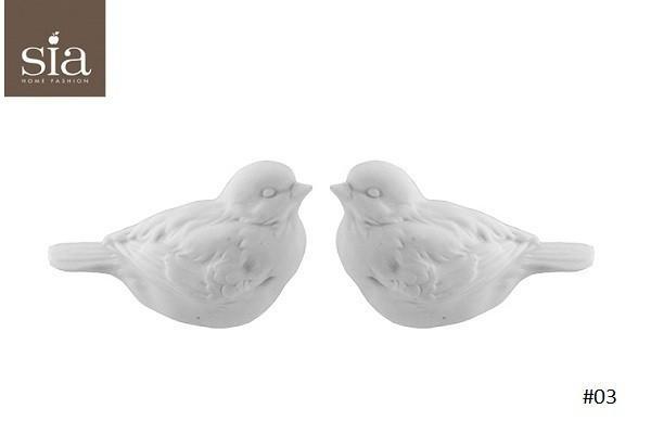 Produktbillede af Køb Hvide fugle (2 stk.) 7 cm. fra SIA på tilbud