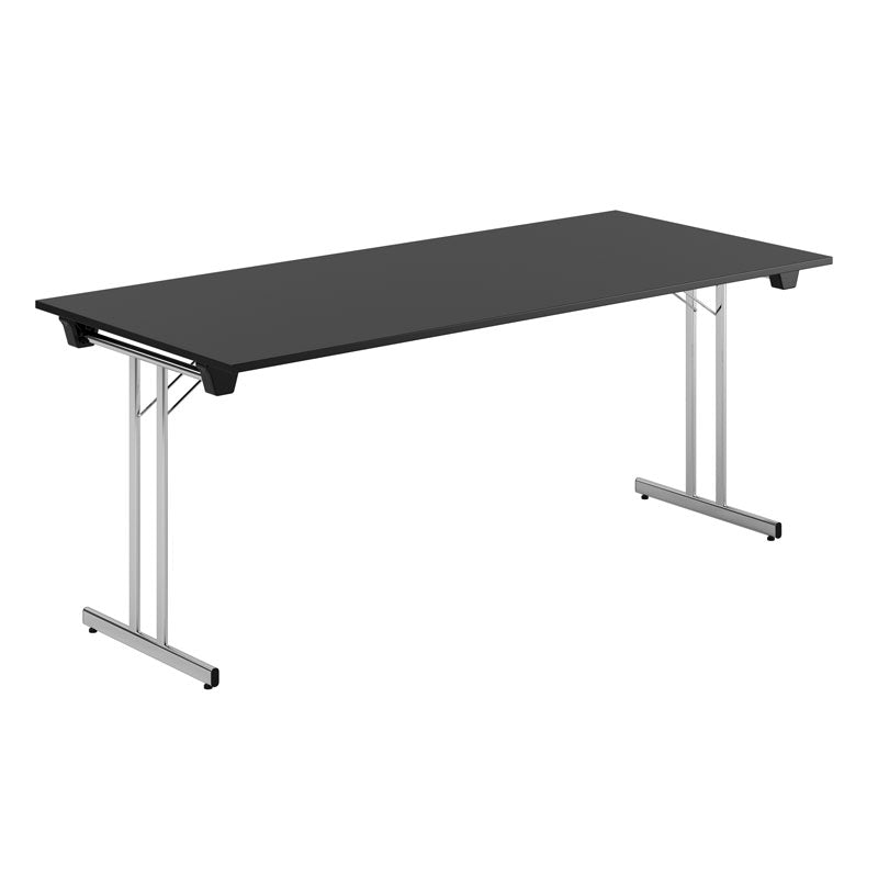 Produktbillede af Dinner Style 180x80cm Sammenklappeligt bord Sort-krom på tilbud