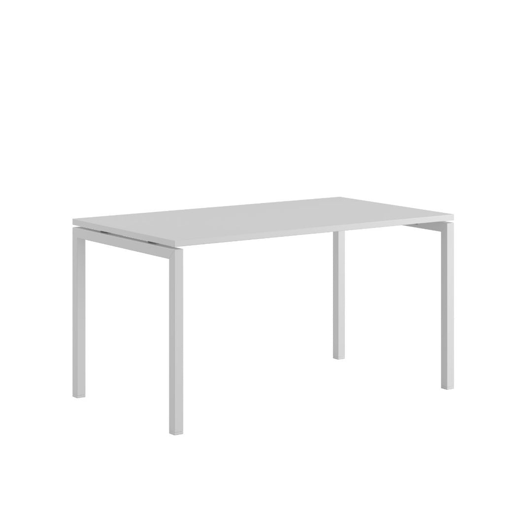 Produktbillede af Luna U Bord 140x80cm Hvid-hvid på tilbud