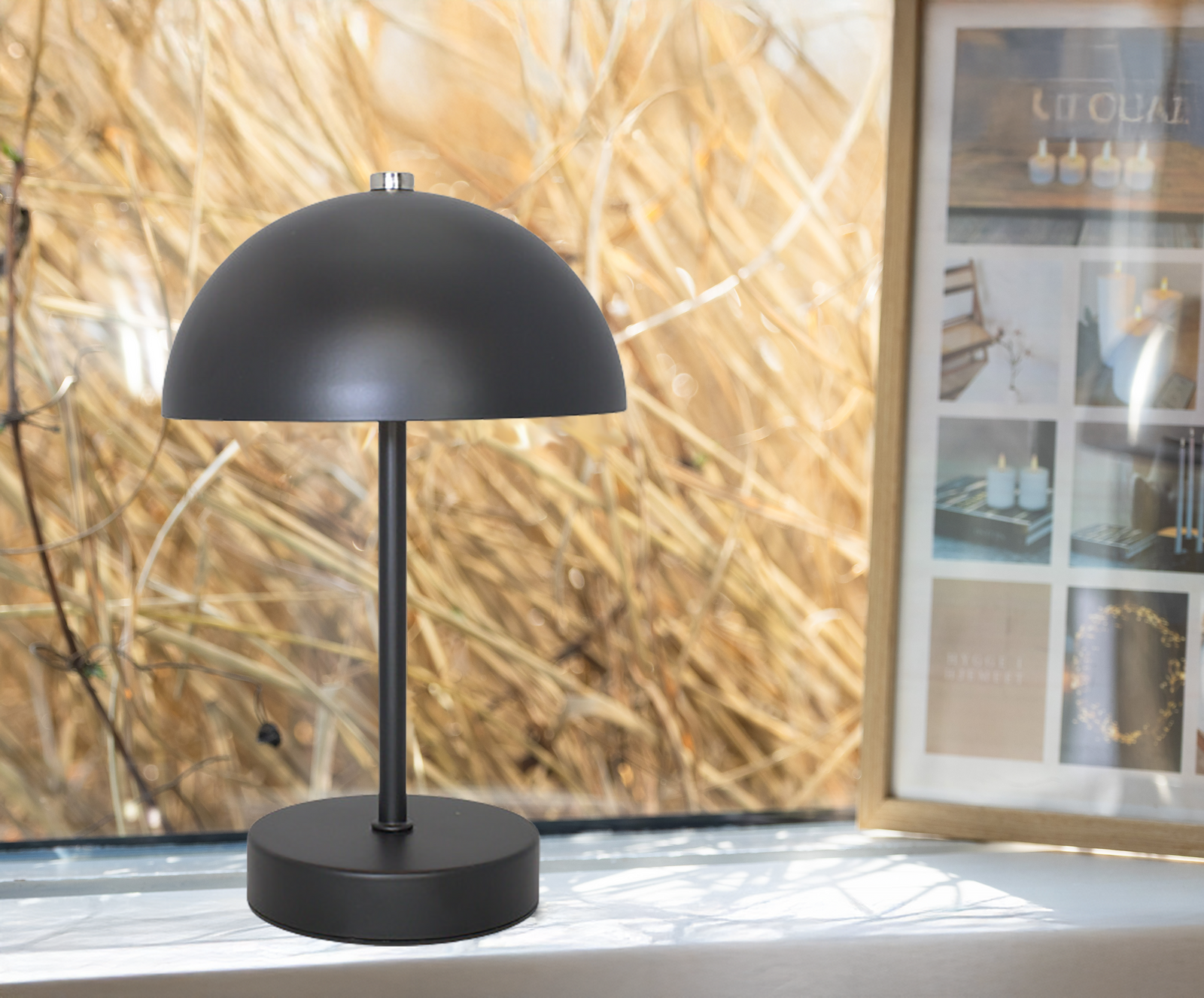 Produktbillede af Skandi GOP genopladelig Bordlampe Ø15 cm x H25,5 cm Sort i premium kvalitet