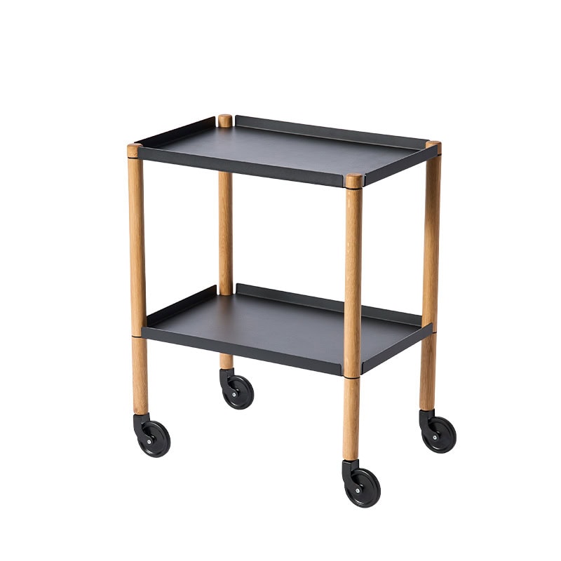 Produktbillede af Andersen Furniture Connect Table Oiled Nature Eg / Sort Metal rullebord i premium kvalitet