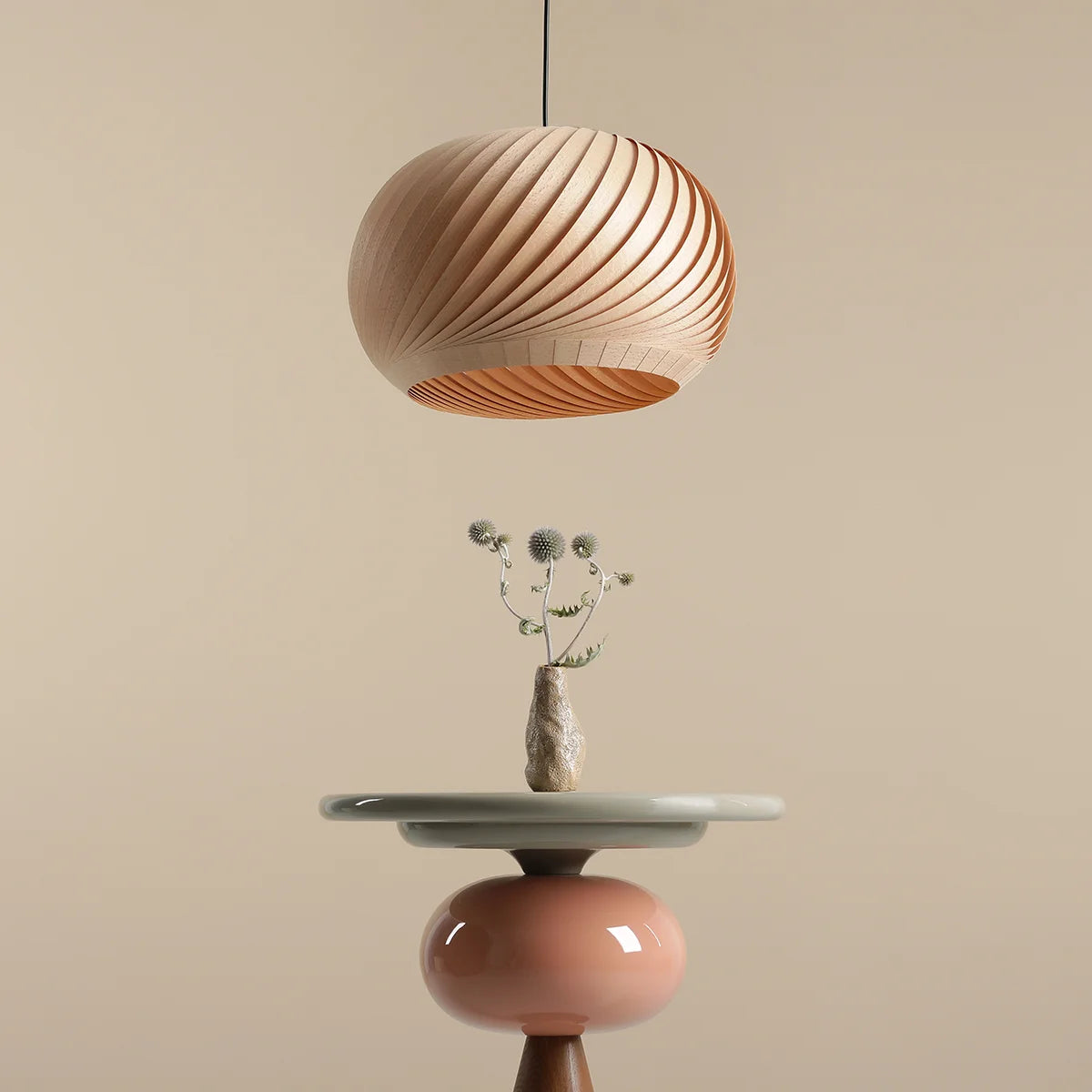 Produktbillede af Nightfall Pendel i bøgetræ diameter 40 cm. på tilbud i høj kvalitet