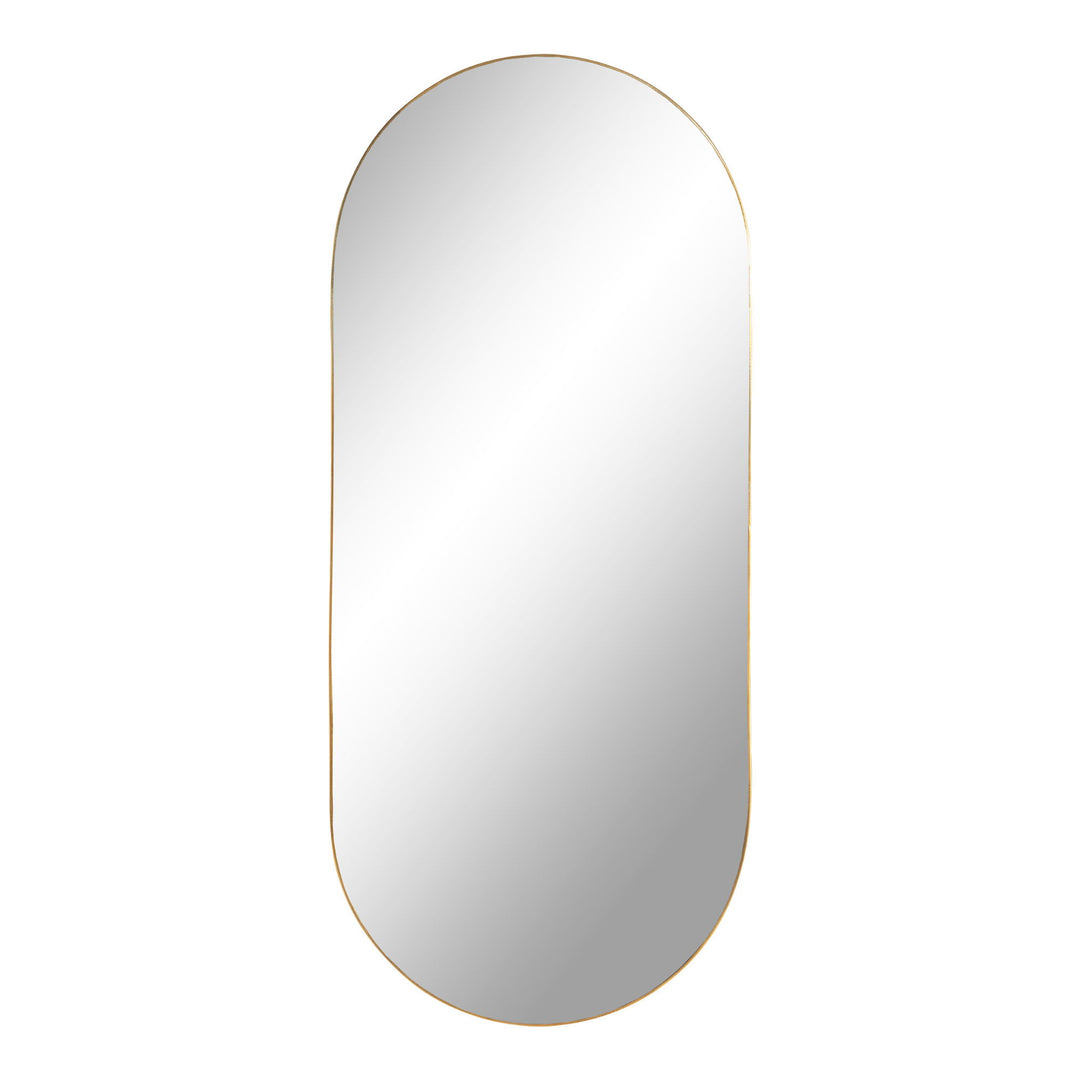HOUSE NORDIC Jersey vægspejl oval spejlglas og messing look stål 35x80