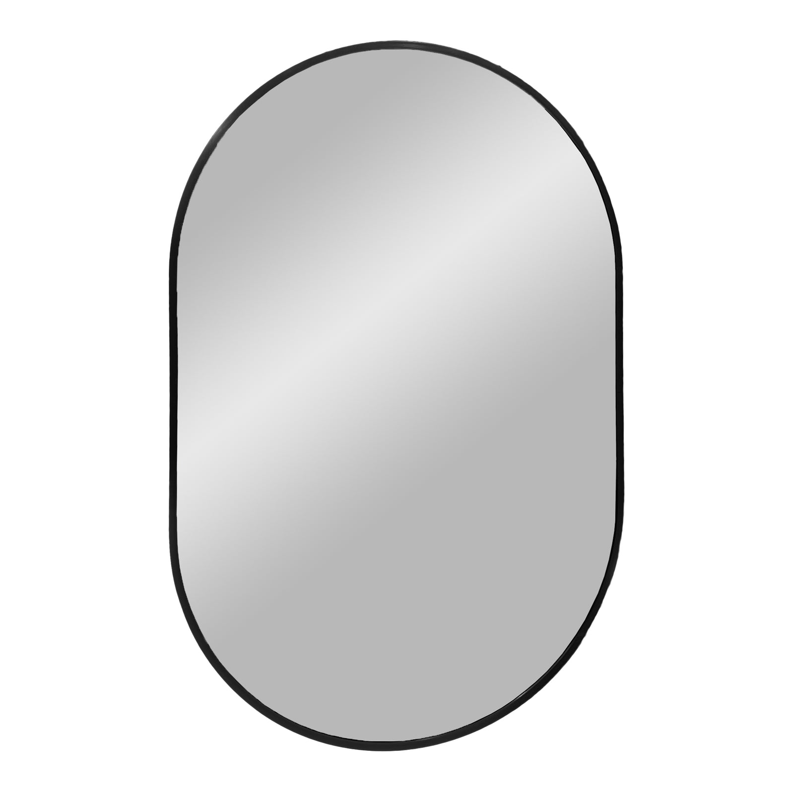 Produktbillede af HOUSE NORDIC Madrid vægspejl oval spejlglas og sort aluminium 80x50 i premium kvalitet