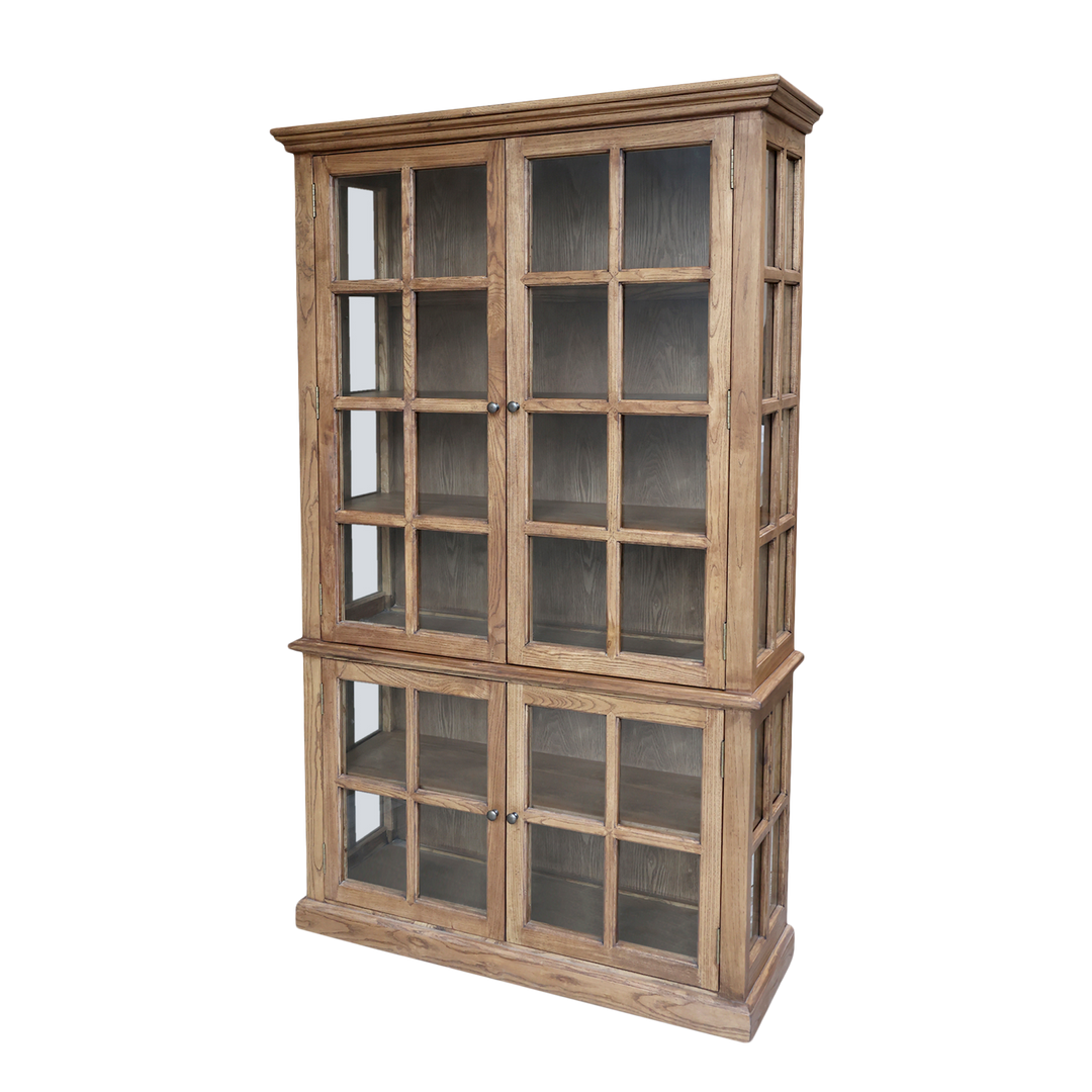 Produktbillede af CHIC ANTIQUE MARSEILLE VITRINESKAB M/4 LÅGER GENBRUGSTRÆ 196 i premium kvalitet