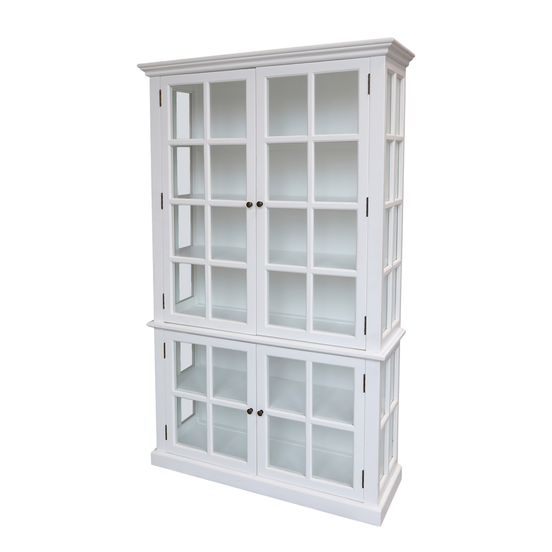 Produktbillede af CHIC ANTIQUE MARSEILLE VITRINESKAB M/4 LÅGER HVID 196 i premium kvalitet