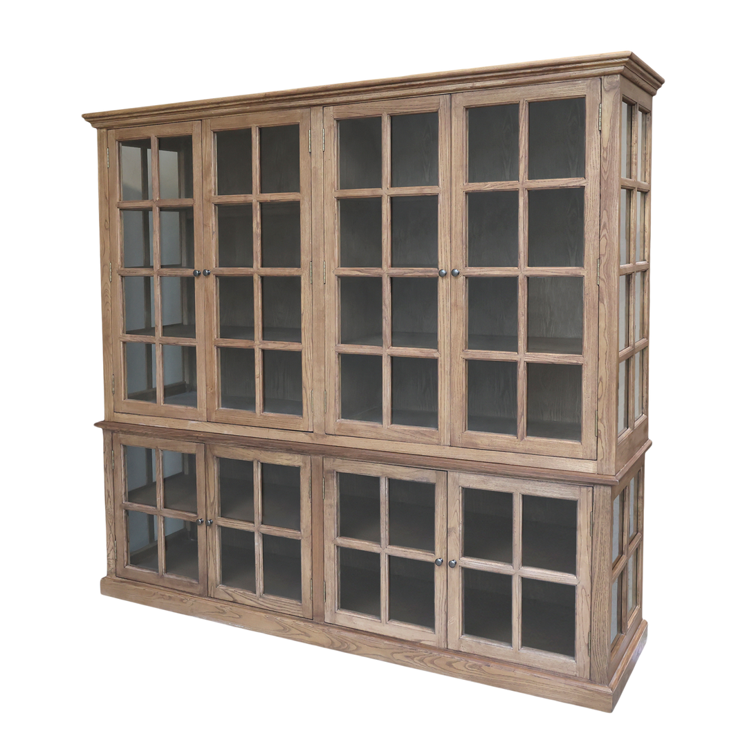 Produktbillede af CHIC ANTIQUE MARSEILLE VITRINESKAB M/8 LÅGER GENBRUGSTRÆ 220 i premium kvalitet