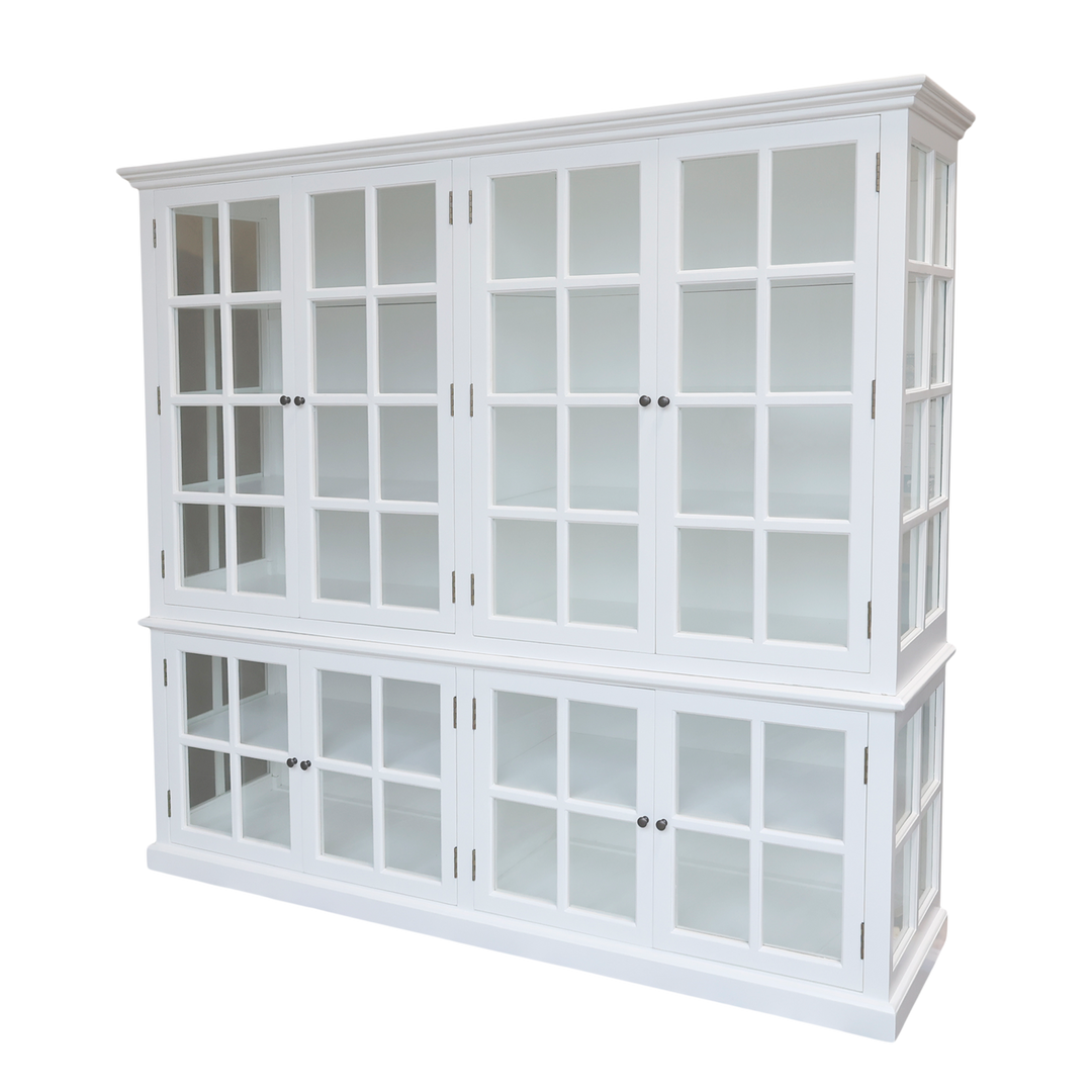 Produktbillede af CHIC ANTIQUE MARSEILLE VITRINESKAB M/8 LÅGER HVID 220 i premium kvalitet