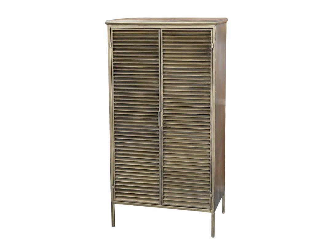 Produktbillede af CHIC ANTIQUE SKAB M/2 LAMELLÅGER JERN 116 i premium kvalitet