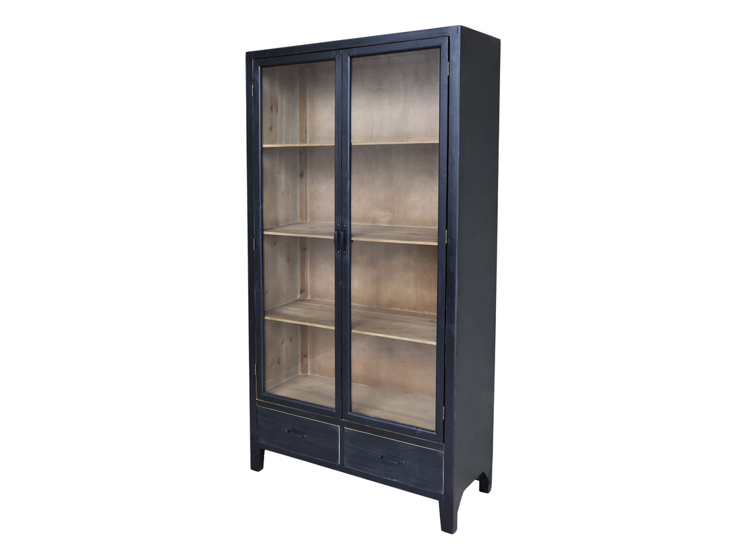 Produktbillede af CHIC ANTIQUE VITRINESKAB M/GLASLÅGER/HYLDER 195 i premium kvalitet