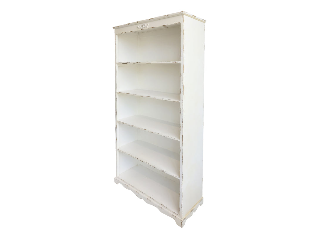 Produktbillede af CHIC ANTIQUE REOL M/5 HYLDER/DEKOR ANTIQUE HVID 200 i premium kvalitet