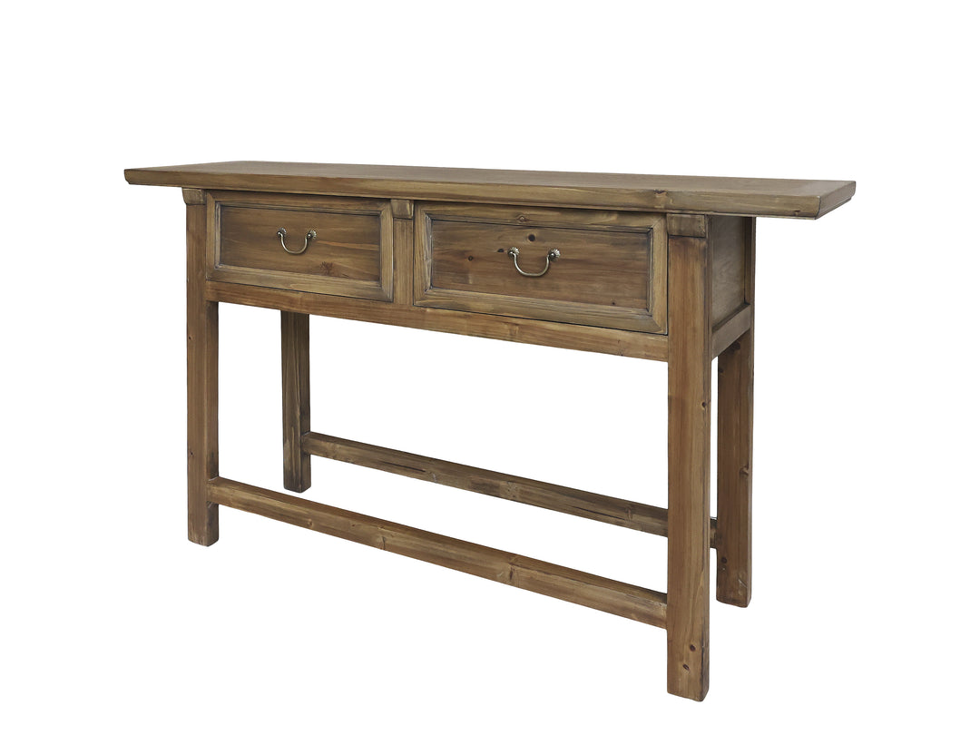 Produktbillede af CHIC ANTIQUE MARSEILLE ANRETTERBORD M/ 2 SKUFFER NATUR 150 i premium kvalitet