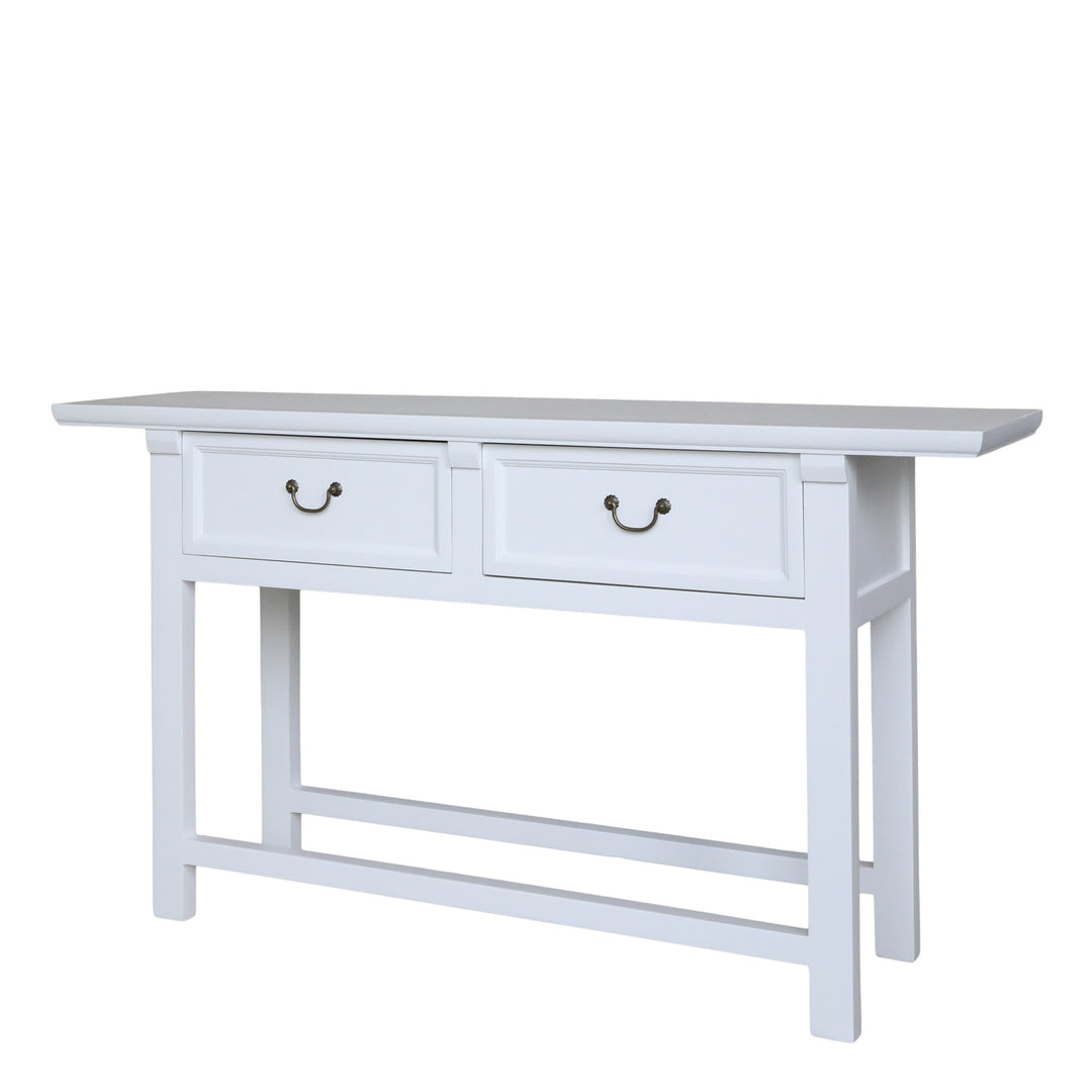 Produktbillede af CHIC ANTIQUE MARSEILLE ANRETTERBORD M/2 SKUFFER HVID 150 i premium kvalitet
