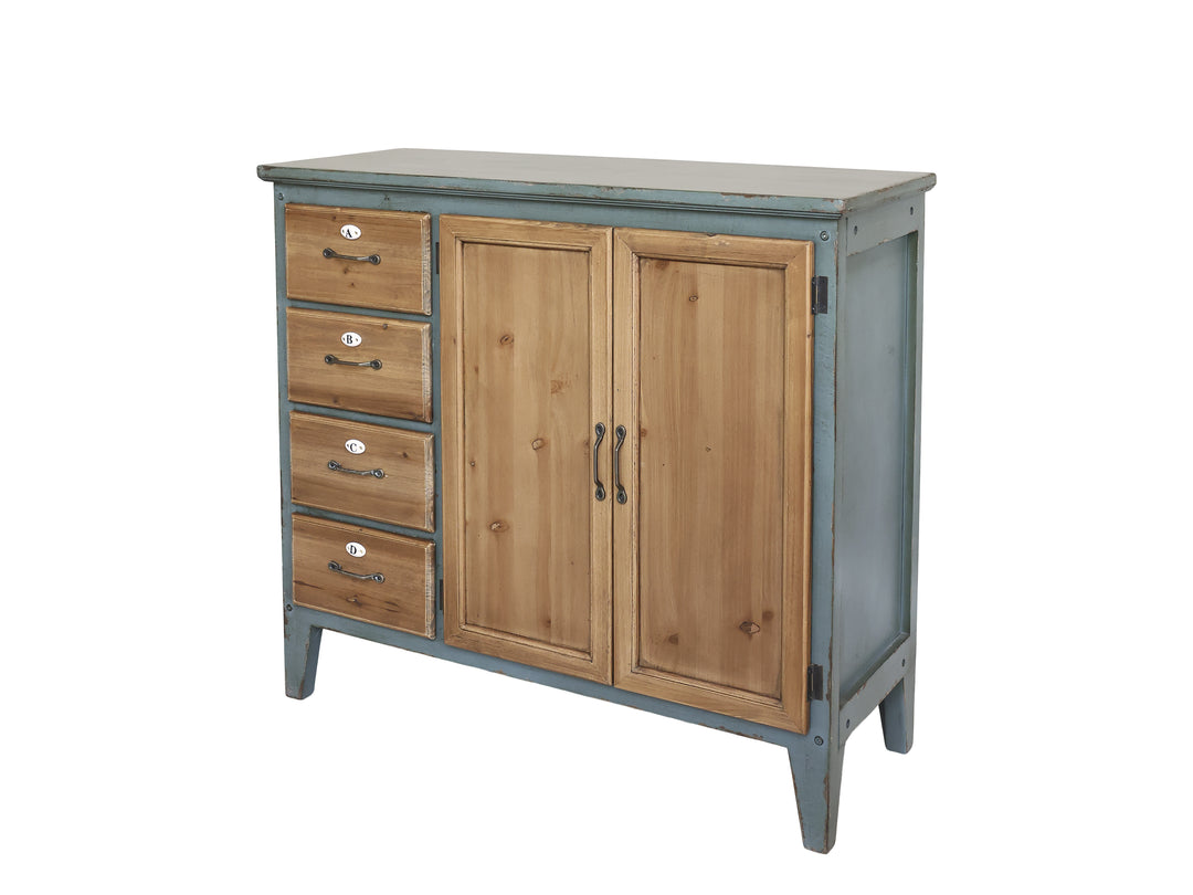 Produktbillede af CHIC ANTIQUE SKÆNK M/ 4 SKUFFER NATUR/OPAL 90 i premium kvalitet