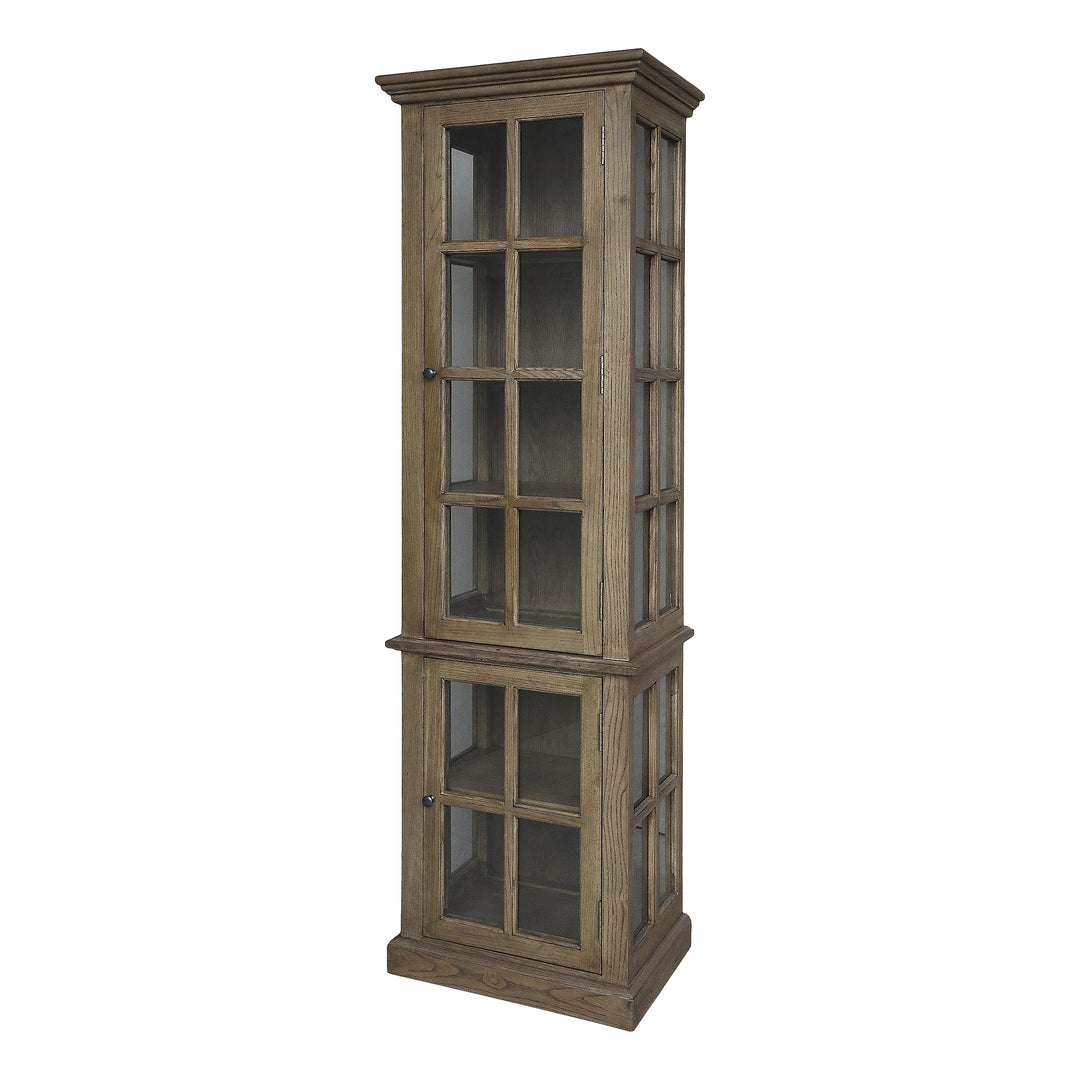 Produktbillede af CHIC ANTIQUE MARSEILLE VITRINESKAB M/ 2 LÅGER / HYLDER BRUN 196 i premium kvalitet