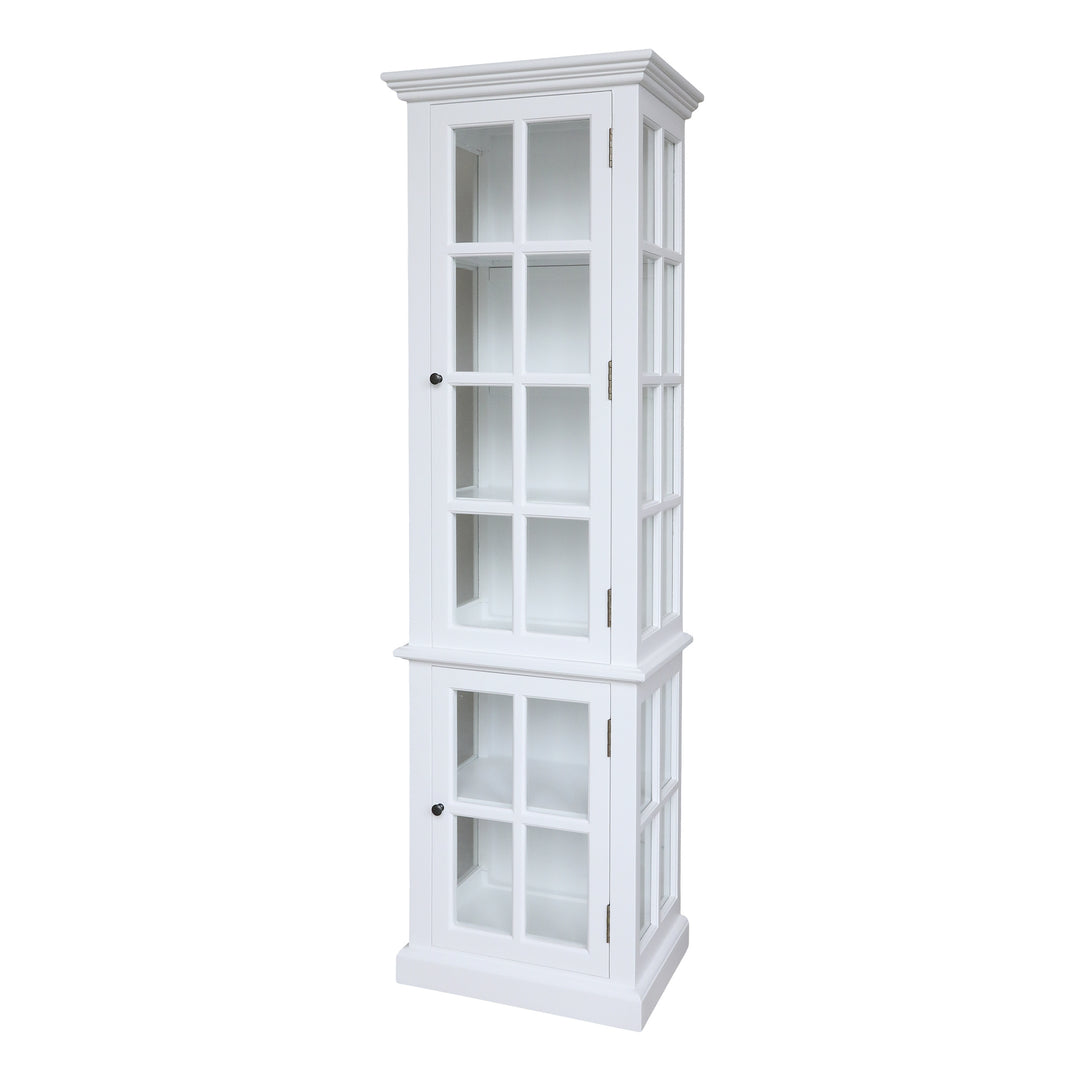 Produktbillede af CHIC ANTIQUE MARSEILLE VITRINESKAB M/ 2 LÅGER / HYLDER HVID 196 i premium kvalitet