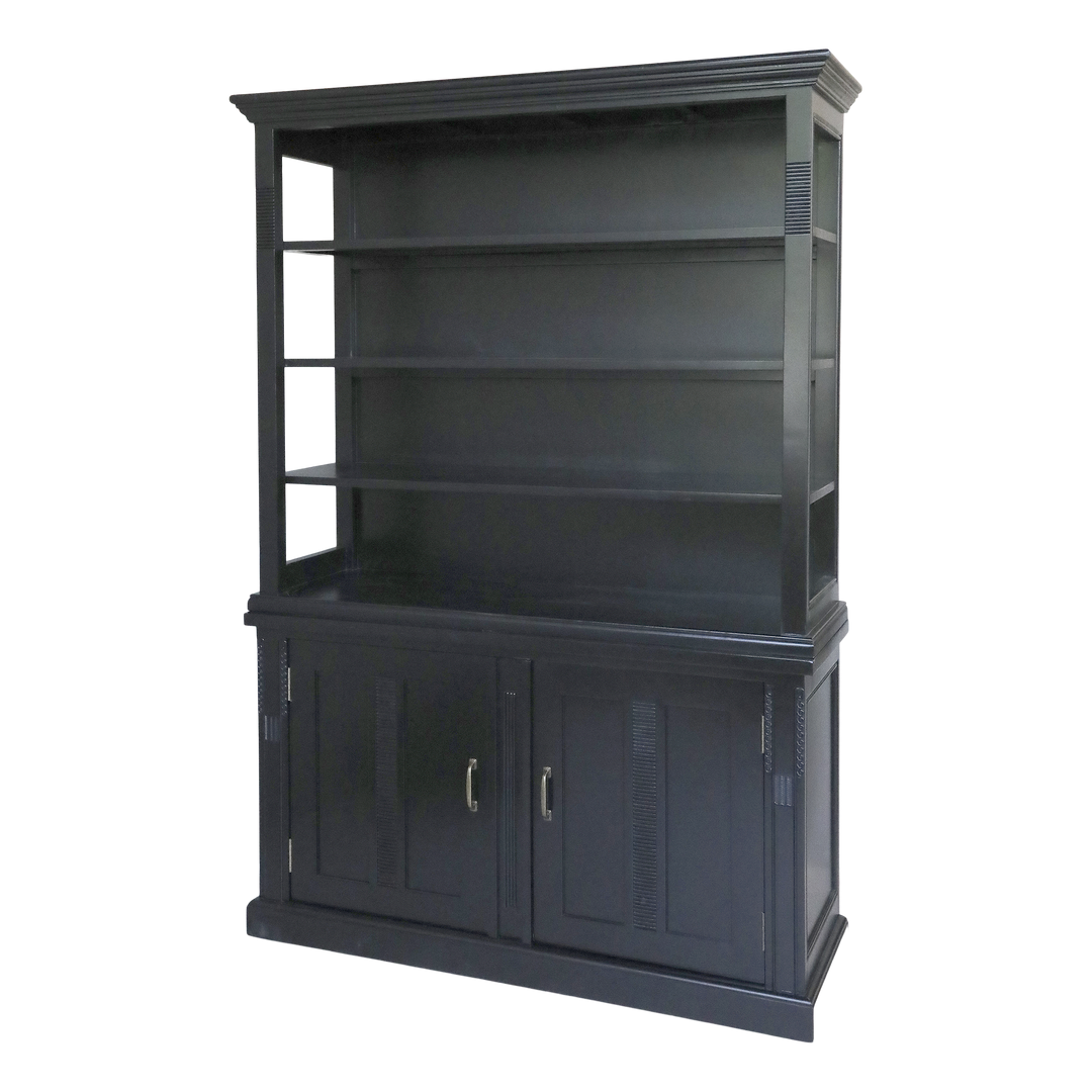 Produktbillede af CHIC ANTIQUE MARSEILLE VITRINESKAB M/2 LÅGER/4 HYLDER SORT 196 i premium kvalitet