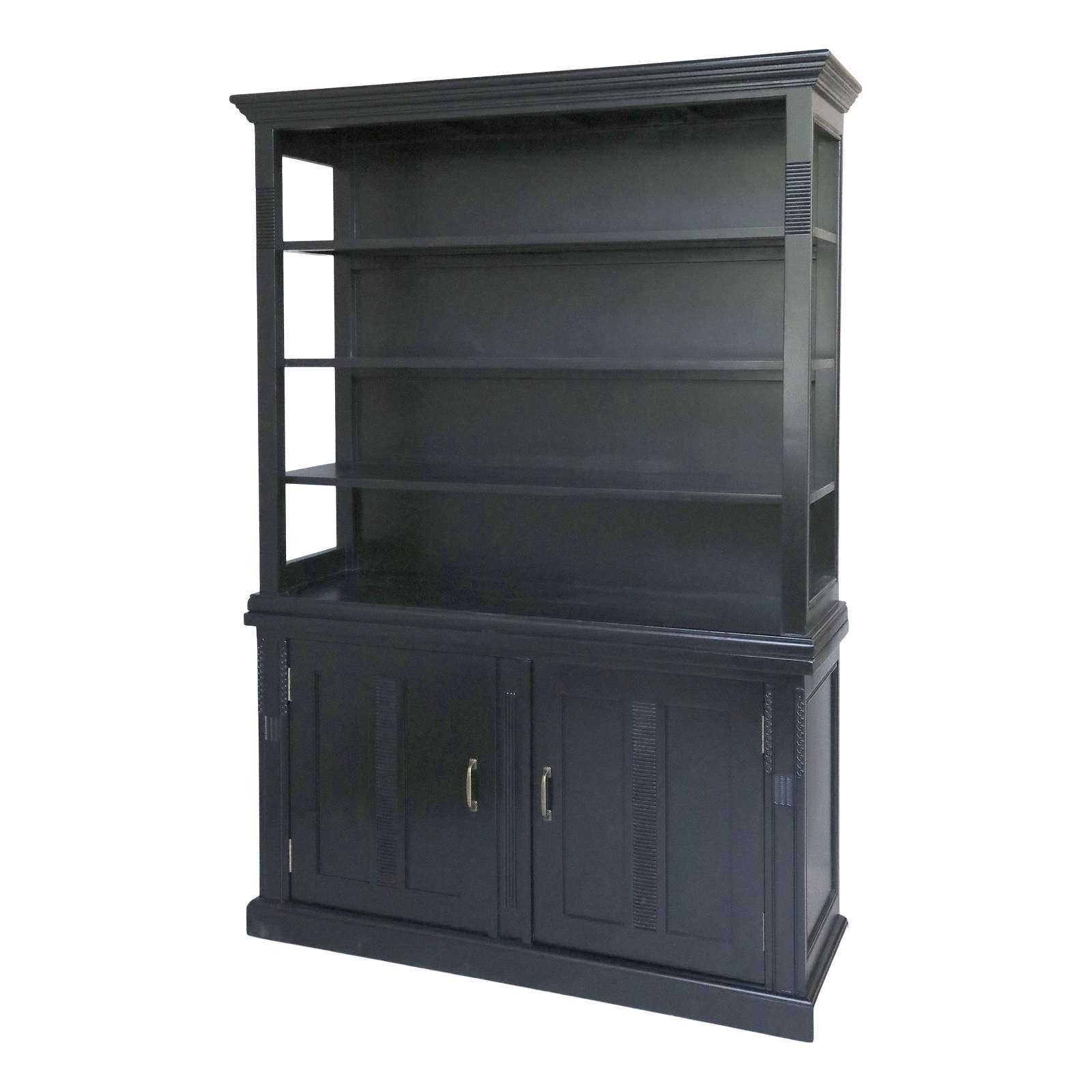 Produktbillede af CHIC ANTIQUE MARSEILLE VITRINESKAB M/2 LÅGER/4 HYLDER SORT 196 i premium kvalitet