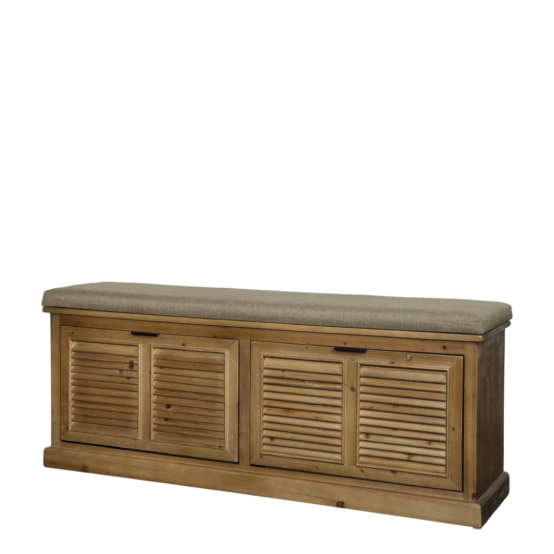 Produktbillede af CHIC ANTIQUE BÆNK M/HYNDE 2 VIPPESKUFFER 110 i premium kvalitet