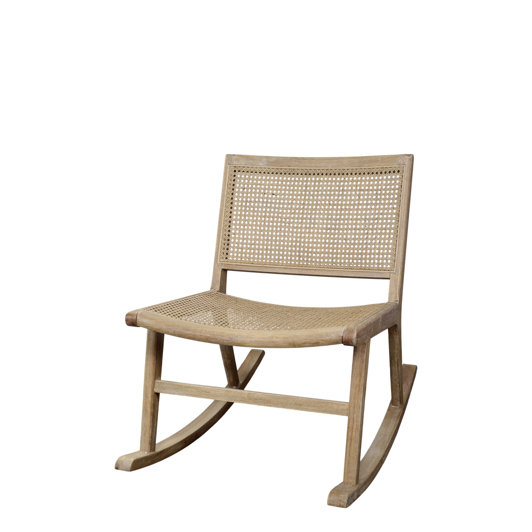 Produktbillede af CHIC ANTIQUE GYNGESTOL M/FLETSÆDE/RYG NATUR 88 i premium kvalitet