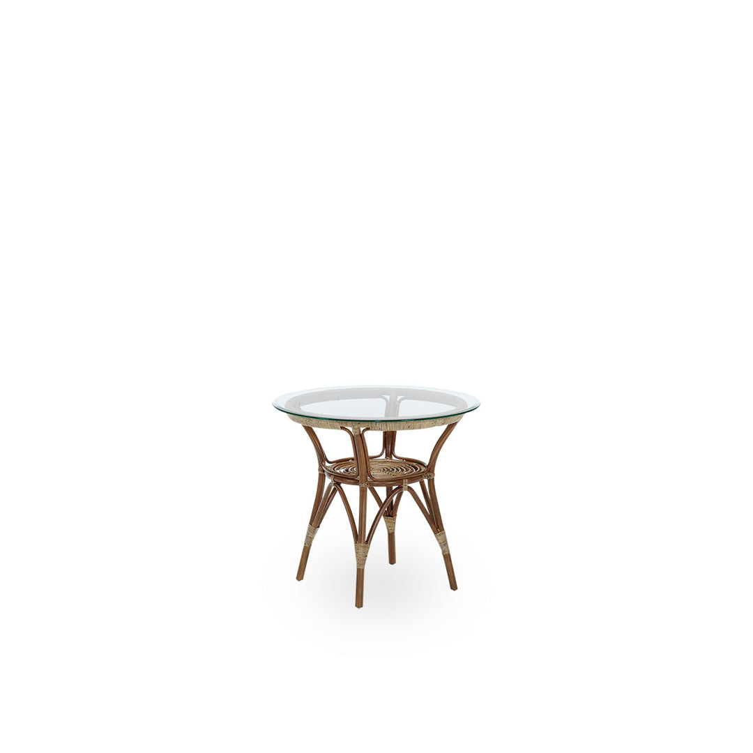 Produktbillede af Sika Design Tony sidebord antik brun/Inkl. glasplade 60 i premium kvalitet