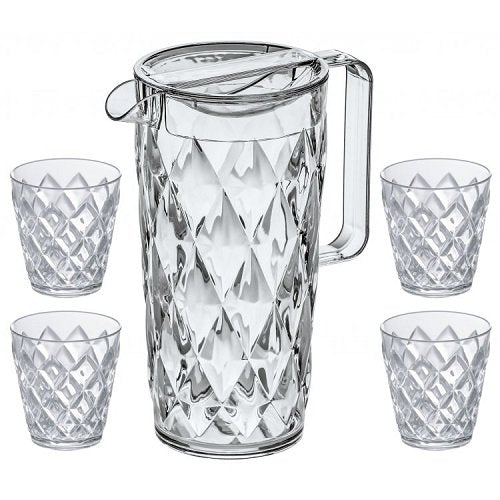 Kande 1,6l Med 4 Glas ❤ Kæmpe udvalg i Rbdrinks ❤ Billig fragt og hurtig levering 2 - 5 hverdage - Varenummer: BAR-621937 / Ean: '4002942448403 på lager - Udsalg på Glas Plastglas Polycarbonat kander Spar op til 53% - Over 360 kendte mærker på udsalg
