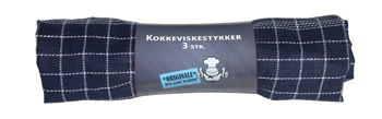 Produktbillede af Viskestykke Mørkeblå 3-pk. Str. 50 X 70 Cm. på tilbud – premium kvalitet og detaljer