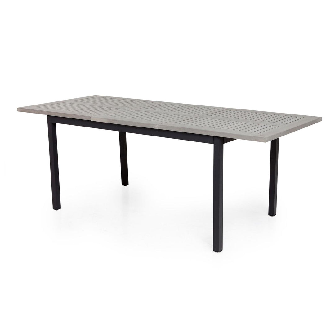 VENTURE DESIGN rektangulær Albany havebord m. udtræk grå sort aluminium