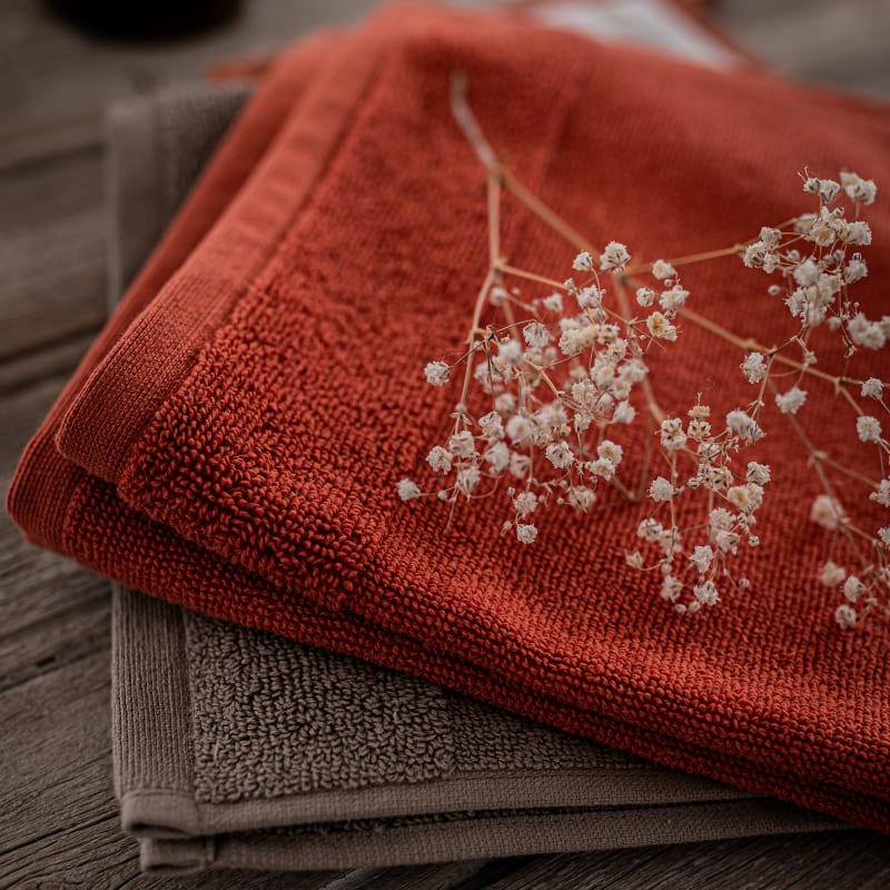 Produktbillede af Køkkenhåndklæde CURL TERRACOTTA 50 X 50 cm på tilbud i høj kvalitet