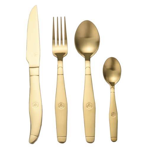 Laguiole Guld Bestik 16 Dele ❤ Kæmpe udvalg i Laguiole ❤ Billig fragt og hurtig levering 2 - 5 hverdage - Varenummer: BAR-489076 / Ean: '3661075259686 på lager - Udsalg på Køkken Borddækning Bestik Spar op til 61% - Over 434 design mærker på udsalg