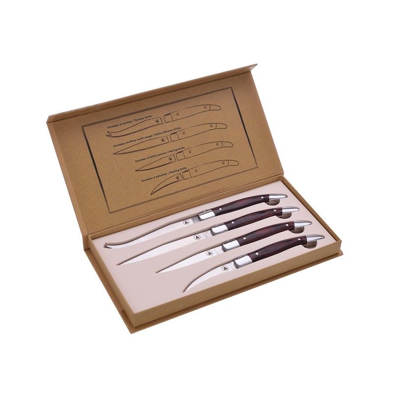Laguiole Knive Pakka Træ 4stk ❤ Kæmpe udvalg i Laguiole ❤ Billig fragt og hurtig levering 2 - 5 hverdage - Varenummer: BAR-18238 / Ean: '3661075218669 på lager - Udsalg på Køkken Borddækning Bestik Spar op til 53% - Over 454 design brands på udsalg