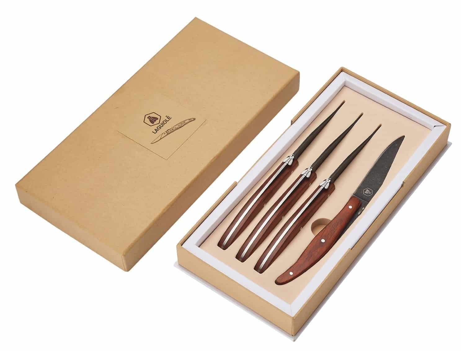 Laguiole 4 Steakknive ❤ Kæmpe udvalg i Laguiole ❤ Billig fragt og hurtig levering 2 - 5 hverdage - Varenummer: BAR-13326 / Ean: '3661075148928 på lager - Udsalg på Køkken Borddækning Bestik Spar op til 55% - Over 434 design mærker på udsalg