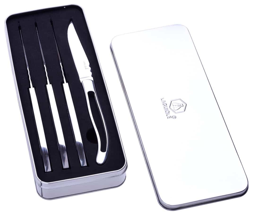 Steakknive Metal Sæt A 4 Stk Laguiole ✔ Kæmpe udvalg i  Laguiole ✔ Billig fragt og hurtig levering 2 - 5 hverdage - Varenummer: BAR-12375 / Ean: '3661075156541 på lager - Udsalg på Køkken | Borddækning | Bestik Spar op til 57% - Over 392 kendte brands på udsalg