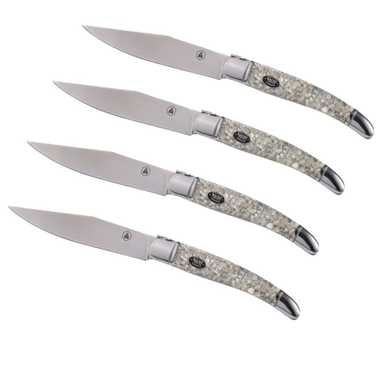Produktbillede af Laguiole Perlemors Steakknive 4 Stk Gaveæske på tilbud i premium kvalitet