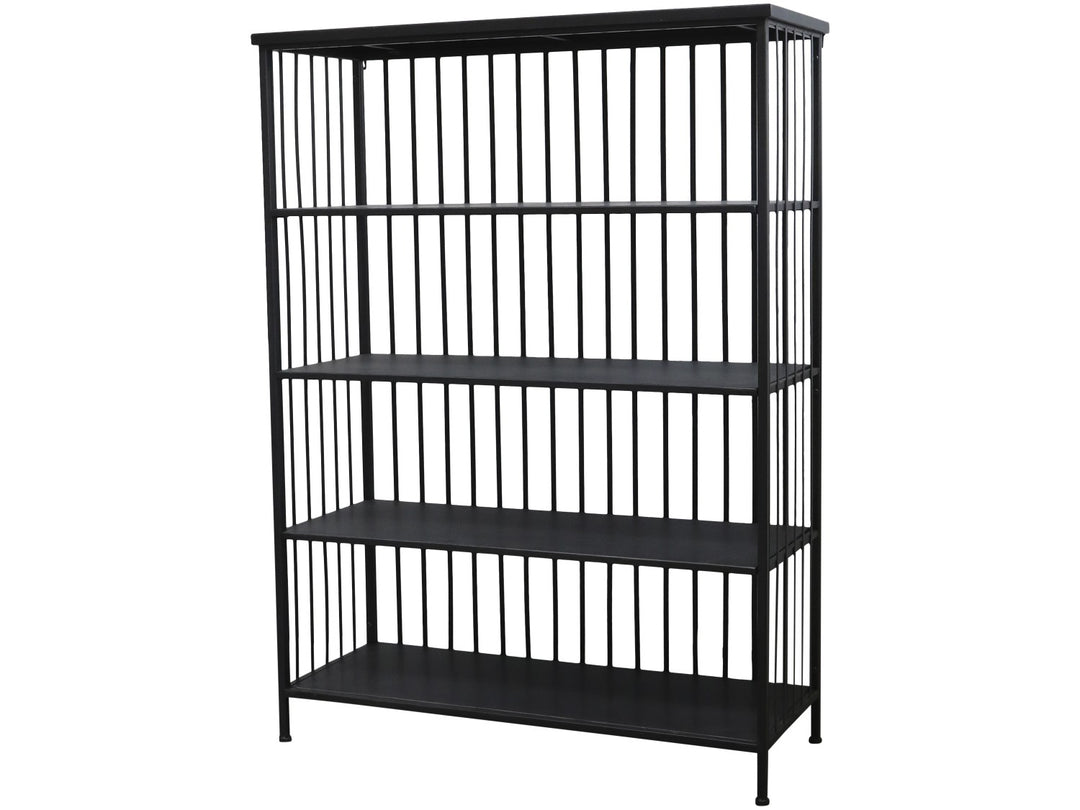Produktbillede af CHIC ANTIQUE REOL JERN M/4 HYLDER SORT 132 i premium kvalitet