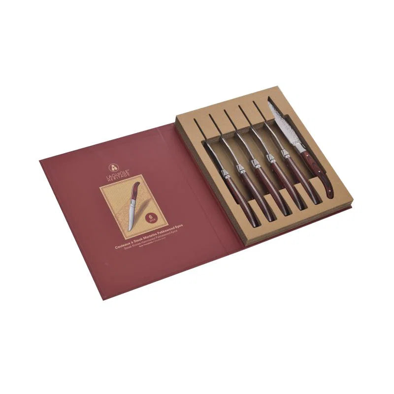 Laguiole Heritage Steakknive i Pakka Træ 6 Stk.