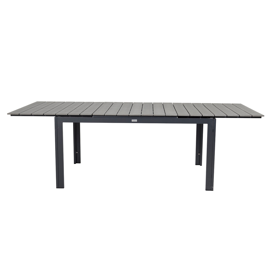 VENTURE DESIGN rektangulær Levels havebord m. udtræk grå sort aluminium