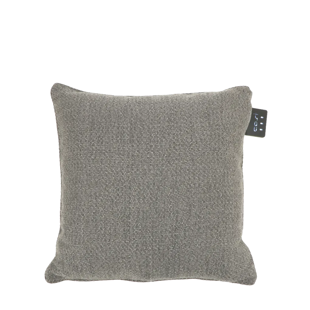 COSI FIRES Cosipillow Knitted varmepude m. genopladeligt batteri kvadratisk grå stof 50x50