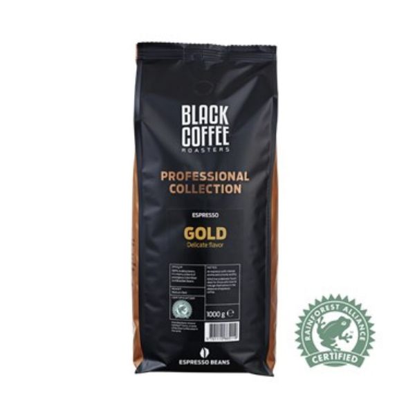 Produktbillede af Sort Kaffe Risterier Pro Guld 1 Kg Hele Bønner på tilbud i brug