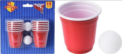 Beer Pong Game 14 Shotglas 60 Ml + 2 Bolde ✔ Kæmpe udvalg i  Barlife ✔ Billig fragt og hurtig levering 2 - 5 hverdage - Varenummer: BAR-708646 / Ean: '8720573878210 på lager - Udsalg på Glas | Glas til baren | Shotglas Spar op til 54% - Over 1247 kendte brands på udsalg