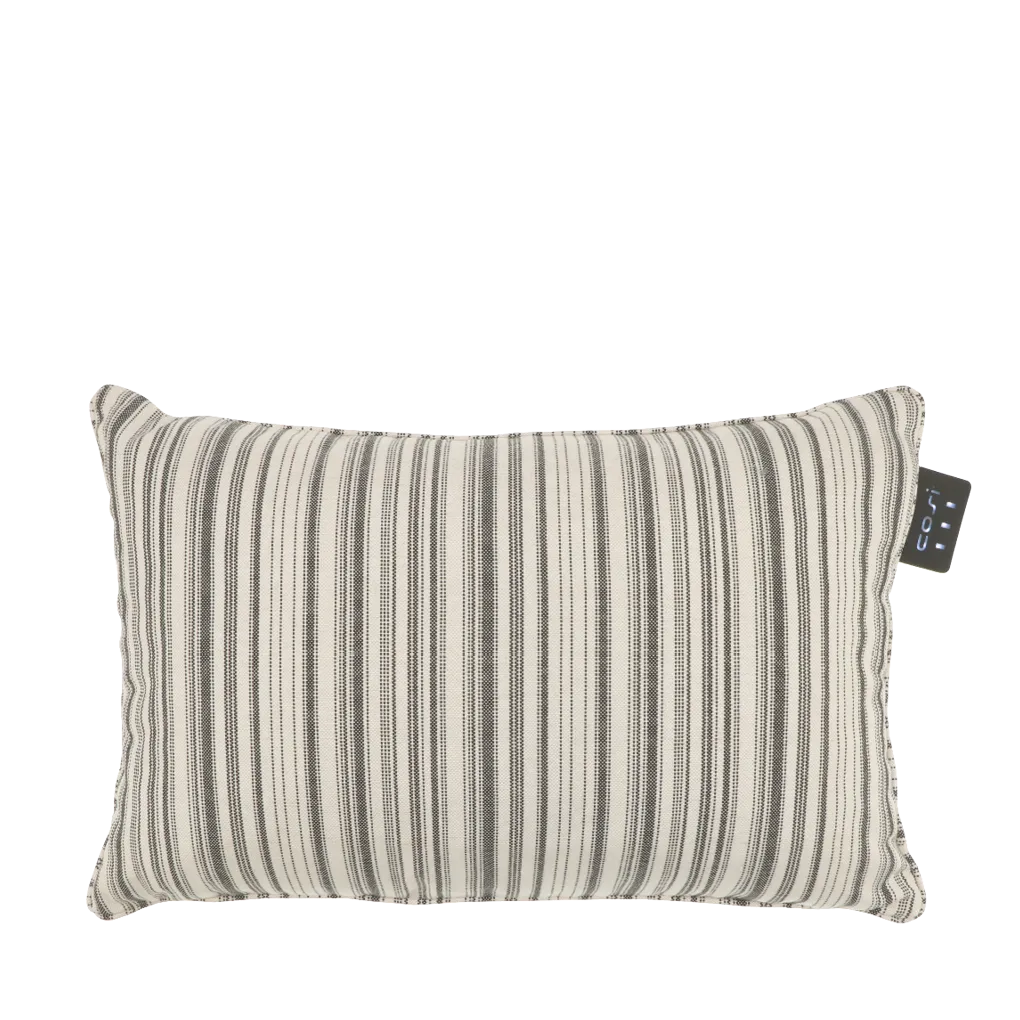 COSI FIRES Cosipillow Striped varmepude genopladeligt batteri rektangulær hvid/sort stof 40x60
