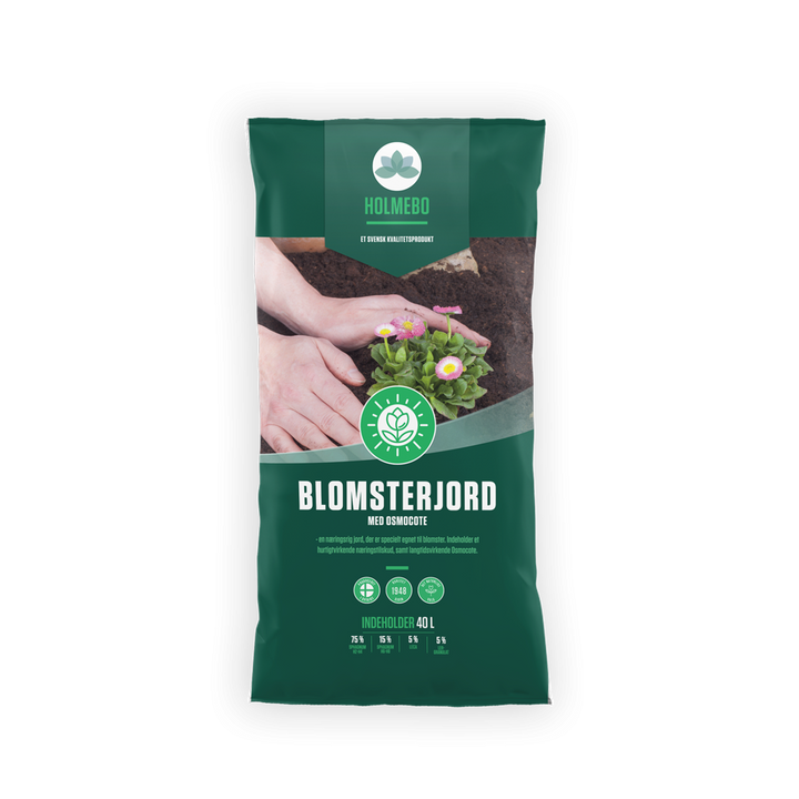 Produktbillede af Blomsterjord 40 liter på tilbud i høj kvalitet