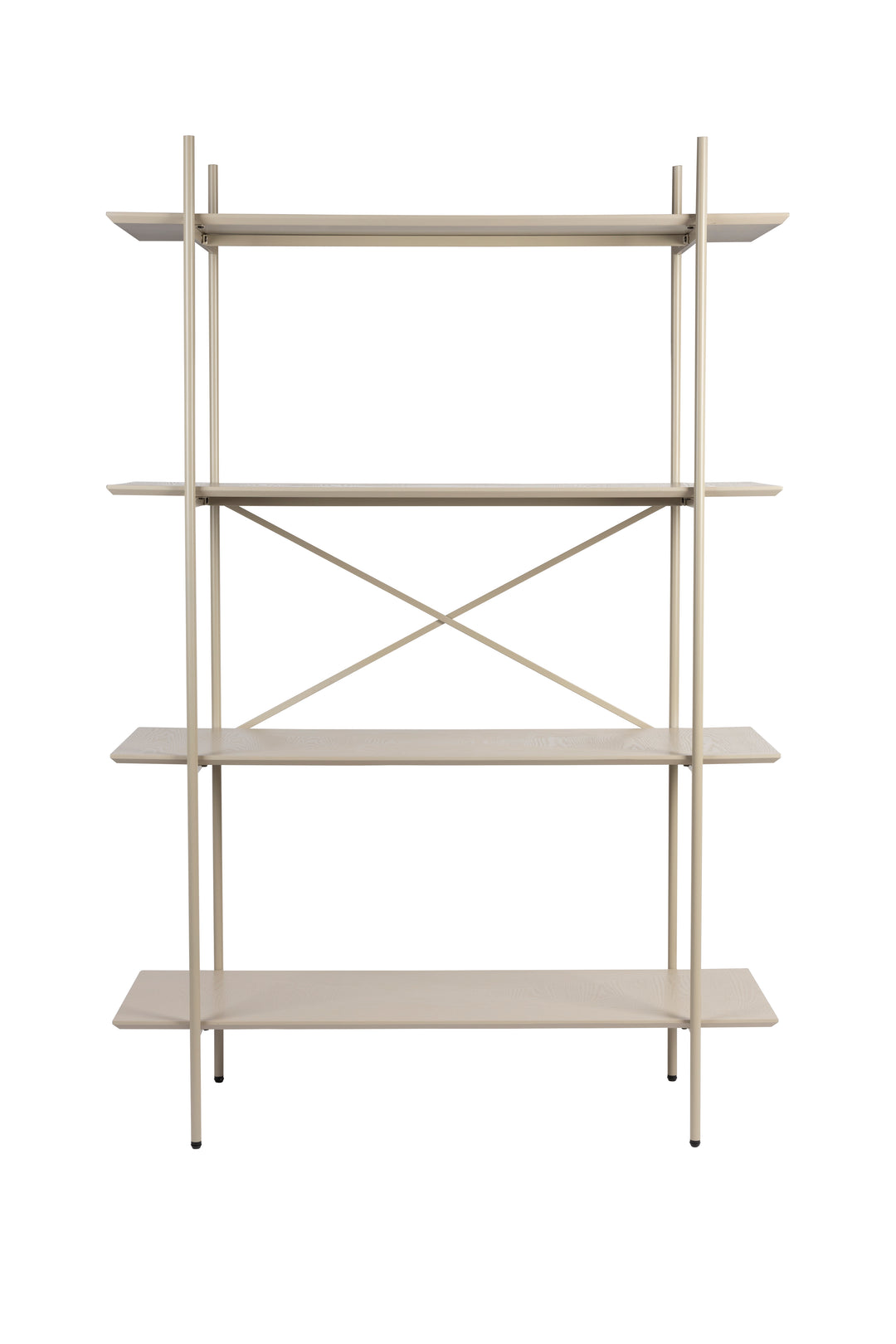 WHITE LABEL LIVING Marcio reol m. 4 hylder beige MDF og metal